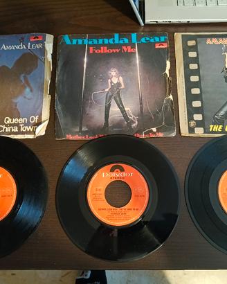 Set 3 vinili 45 giri di Amanda Lear 