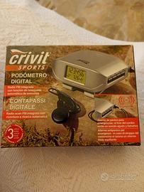contapassi digitale con radio, mai usato 