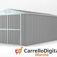 Box garage auto in Acciaio 327x611cm grigio chiaro