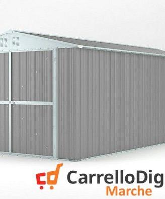 Box garage auto in Acciaio 327x611cm grigio chiaro