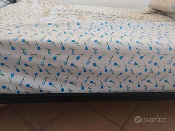 Letto in tubolare 1,5 piazza e materasso h 20cm