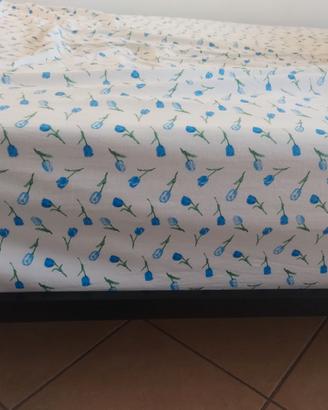Letto in tubolare 1,5 piazza e materasso h 20cm