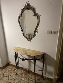 Mobile console modernariato con specchiera