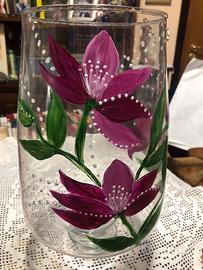 Decander ,vasi,bottiglie dipinti a mano