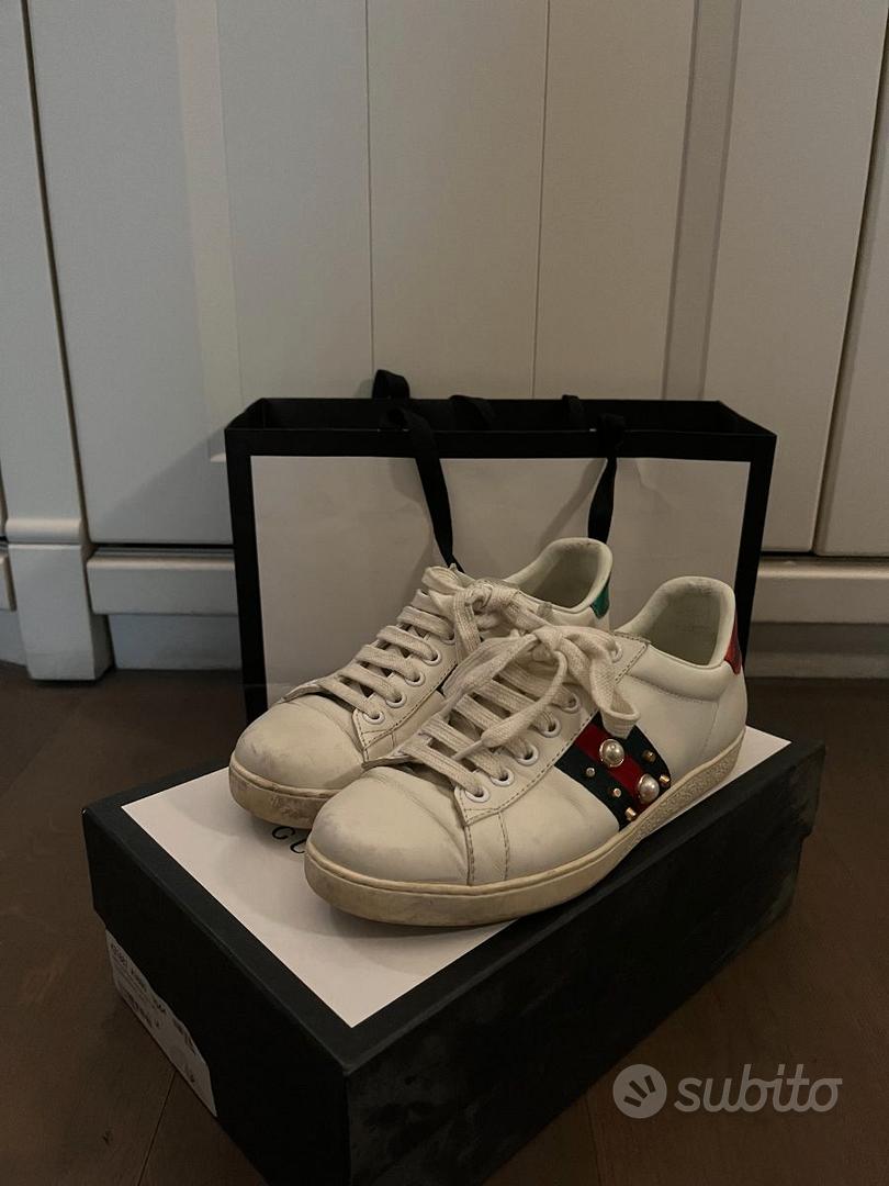 Gucci ace sneakers borchie e perle Abbigliamento e Accessori In