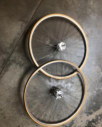 Coppia Ruote Vintage Bici Corsa