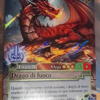 carta "Drago di Fuoco Mega "Fantasy riders Italia