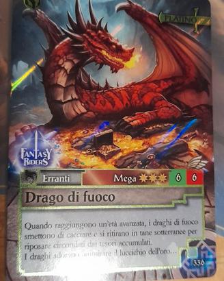 carta "Drago di Fuoco Mega "Fantasy riders Italia