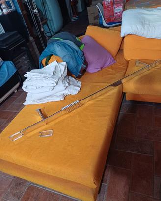 asta bastone per tende in alluminio lucido