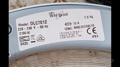 Lavatrice Whirlpool DCL 7012 ricambi