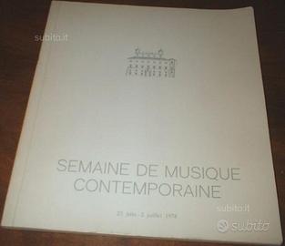 Programma settimana di musica contemporanea 1978