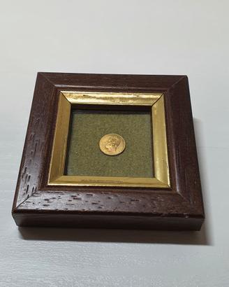 Quadretto "La moneta più piccola del mondo"