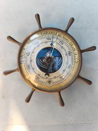 Barometro Aneroide Vintage in Ottone Funzionante