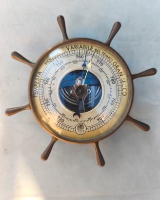 Barometro Aneroide Vintage in Ottone Funzionante