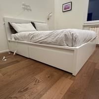 Letto IKEA MALM bianco 160x200 con 4 cassetti + ma