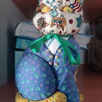Gatto polistirolo e stoffa