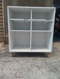 Mobiletto Ikea Eket 4 scomparti bianco con piedini