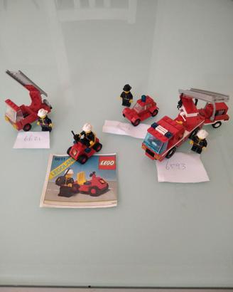 Lotto lego pompieri codice 6621, 6611, 6602 e 6593