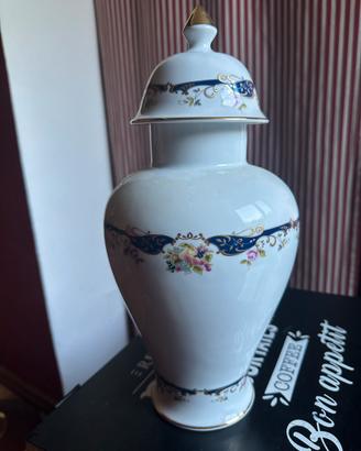 Vaso ceramica bisnca oro Heaven