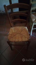 15 Sedie impagliate in legno