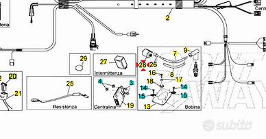 Bobina accensione Aprilia Scarabeo 50 58120R