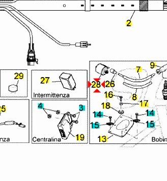 Bobina accensione Aprilia Scarabeo 50 58120R