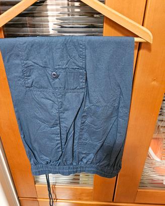 Pantaloni uomo di cotone blu taglia XL 