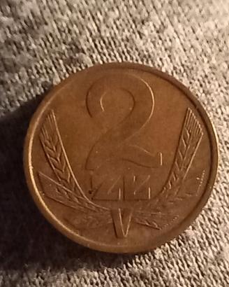 Moneta Polonia 2 Zlote 1980