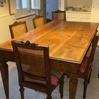 Tabolo e sedie del 700