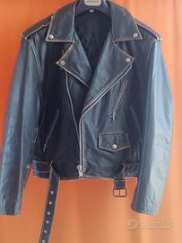 Giubbotto Chiodo Biker in vera pelle taglia 48