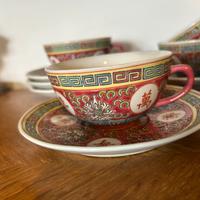 Set 6Tazze Tea Cinesi Wan Shou Wu Jiang Vintage