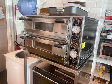 Forno Elettrico per Pizza Doppia Camera - 4 + 4