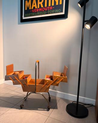 Scatola cucito vintage in legno