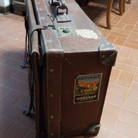 valigia cuoio usata vintage