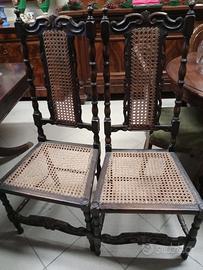 coppia di sedie in rovere 