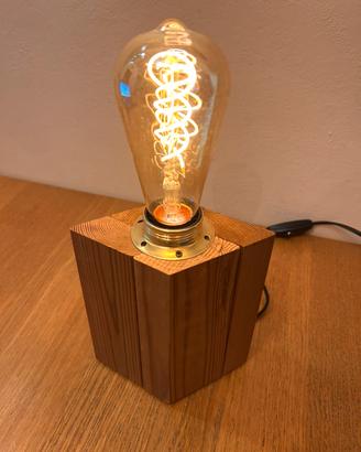 Lampada legno vintage