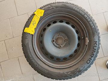 Gomme Neve 185/65 R15 88T + Cerchi - Usura 60%