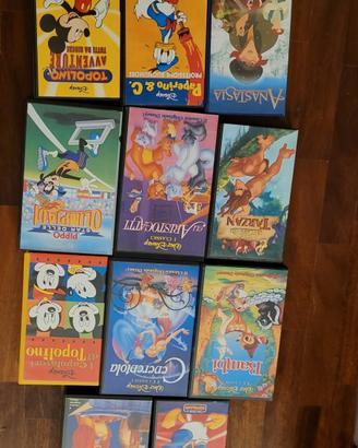 lotto cassette cartoni animati vhs