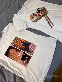 2 magliette con stampa