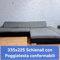 Divano xxl con Penisola Super Large Poggiatesta 