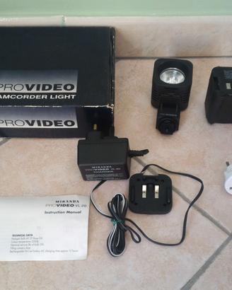 LAMPADA FARETTO MIRANDA PRO VIDEO VL20 VIDEOCAMERE