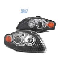 FARI OCCHI ANGELICI AUDI A4 B7 04-08 FONDO NERO