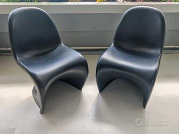 Coppia Sedie Panton Chair VITRA – Originali nero