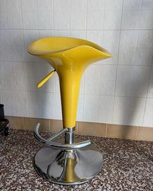Sgabello industrial bar singolo giallo