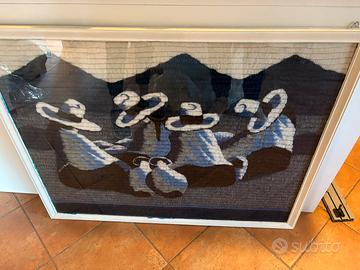 Arazzo peruviano con cornice