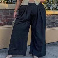 Pantaloni sartoriali gessati a gamba larga
