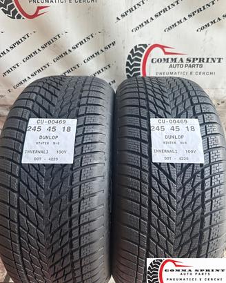 2 PNEUMATICI 245/45 R18 DUNLOP INVERNALI SEMINUOVE