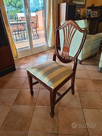 Sedia d'epoca stile inglese Hepplewhite