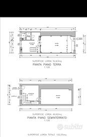 Negozio su due piani ,con CANNA FUMARIA