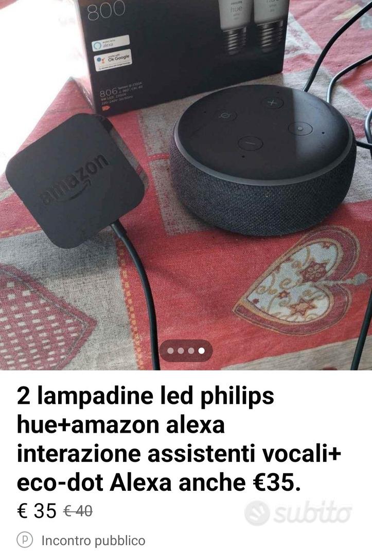 Alexa senza lampade hue Philips €15 completa €30 - Audio/Video In vendita a  Caltanissetta